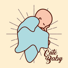 pregnancy fertilization cute baby slepping good born vector illustration