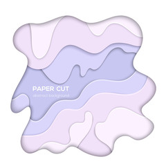 Purple abstract layout - vector paper cut illustration