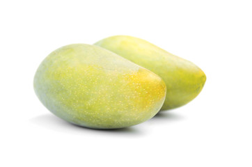 two mango isolate on white background