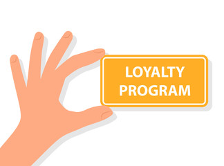 Hand holding loyalty program card