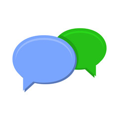 Speech Chat Bubbles on White Background. Vector