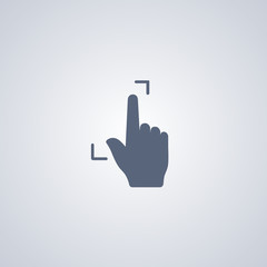 Gesture touch scale icon