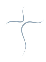 Isolated vector christian cross