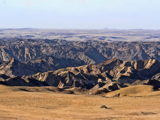 Naklejka premium View of Desert Landscape Moon landscape Namibia