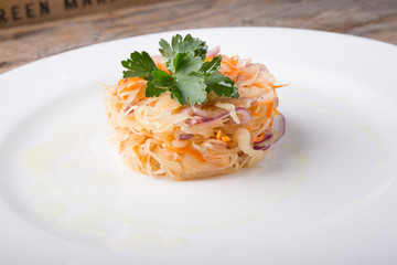 Marinated or pickled cabbage