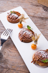 Freshly baked cinnamon rolls