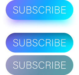 Fototapeta premium Blue subscribe web buttons isolated on white.