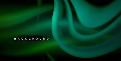 Neon glowing wave, magic energy and light motion background