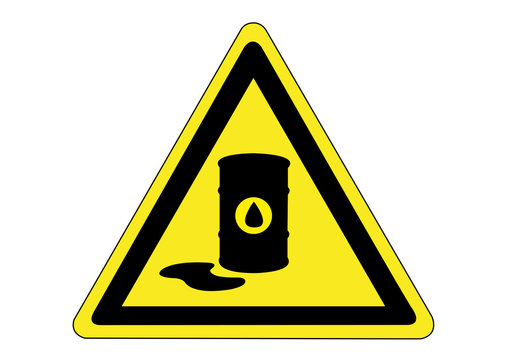 Schild Gefahr durch auslaufende Fl&uuml;ssigkeit