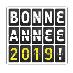 VOEUX BONNE ANNÉE 2019 aéroport VECTEURS