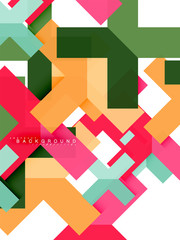 Multicolored abstract geometric shapes, geometry background for web banner