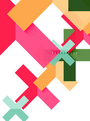 Multicolored abstract geometric shapes, geometry background for web banner