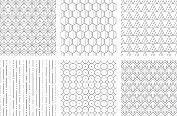 Seamless Geometric Pattern Two Gray