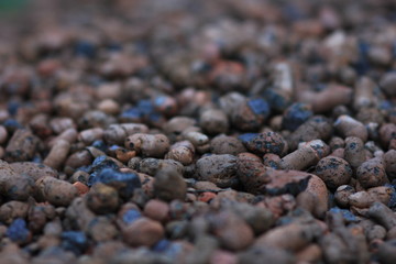 loose expanded clay granules