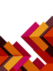 Multicolored abstract geometric shapes, geometry background for web banner
