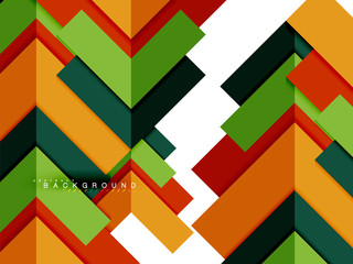 Multicolored abstract geometric shapes, geometry background for web banner