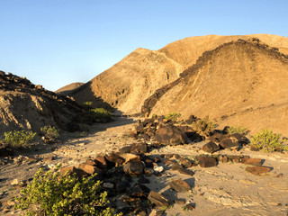View of Desert Landscape Moon landscape Namibia