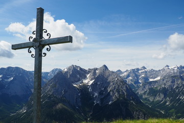 Gipfeltout Fleischbank, Karwendelgebirge, Eng Austria