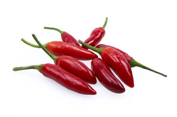 Chilli Red Bullet On White Isolated Background