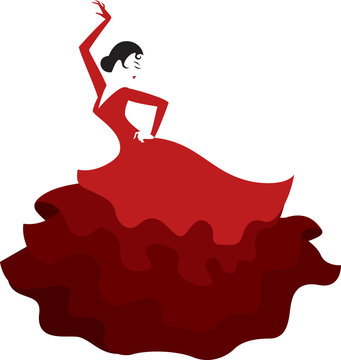 spanish girl dancing flamenco