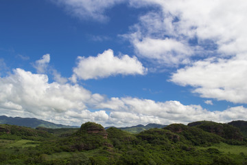 Fototapeta na wymiar Mountains and sky with clouds