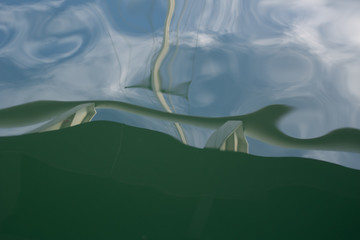 Watery wavy abstract pattern. Blue and green.