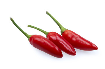 Chilli Red Bullet On White Isolated Background