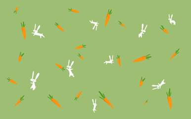 Bunny and Carrot Background