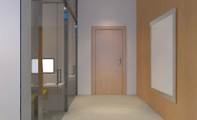 Modern office Cabinet.  3D rendering.