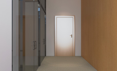 Modern Empty  office Cabinet. Meeting room. 3D rendering.