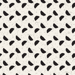 Hand drawn lines seamless grungy pattern. Abstract geometric repeating texture in black and white.