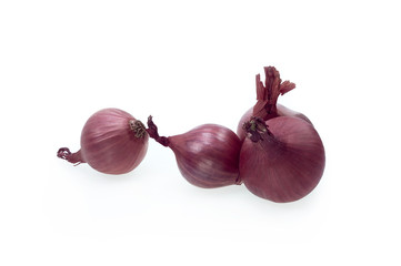 Shallot Onion On White Isolated Background