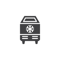 Ice cream freezer vector icon. filled flat sign for mobile concept and web design. Freezer box simple solid icon. Symbol, logo illustration. Pixel perfect vector graphics