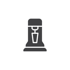 Milkshake machine vector icon. filled flat sign for mobile concept and web design. Milkshake maker simple solid icon. Symbol, logo illustration. Pixel perfect vector graphics