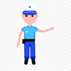 Illustration eines Jungen in Uniform
