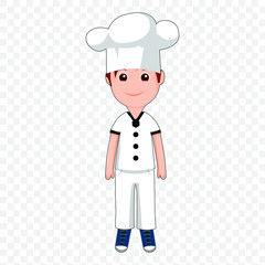 Illustration eines jungen Koch