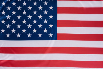 close-up shot of united states flag, Independence Day concept