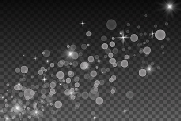 Glowing lights effect, flare, explosion and stars