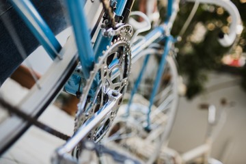 Fototapeta na wymiar Detail of old retro bicycle