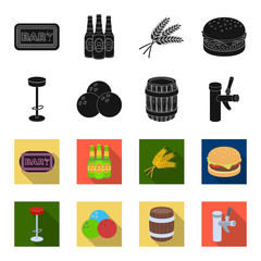 Restaurant, cafe, chair, bowling ball .Pub set collection icons in black,flet style vector symbol stock illustration web. © pandavector