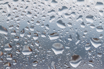 Water drops on glass.