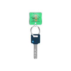 Key to the house of high security with thumb