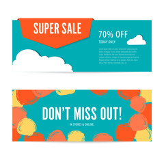 Sale banner and label and badges vintage design.