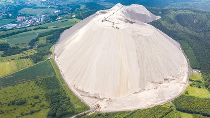 Aerial view from Monte Kali  near Heringen  Germany