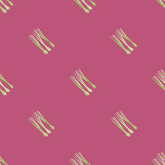 Seamless pattern with leek