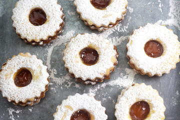 background of raditional algerian cookies with apricot 
