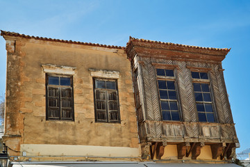 An old wooden house in the city of Rethymnon..