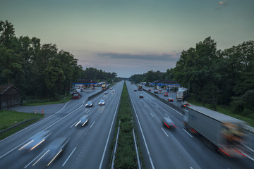 German Motorway in the Morning