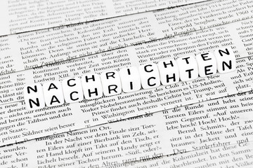 Nachrichten in der Zeitung