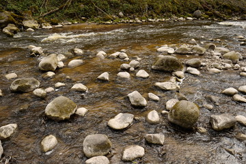 Rocks in river